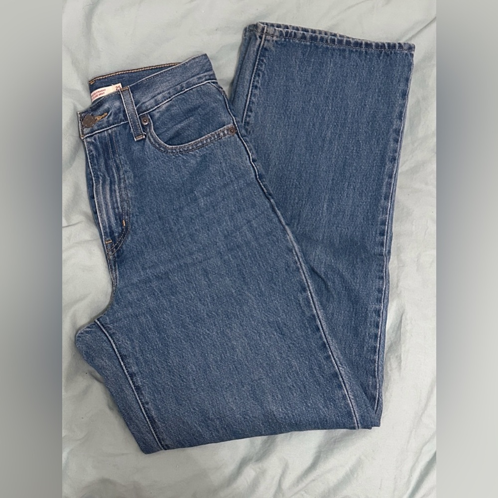 Levi's Blue High-rise Straight Leg Women's Jeans